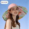 European and American New Double-sided Bucket Hat Women's Summer Widened Brim Sun Hat Fashion Sunscreen Sun Hat