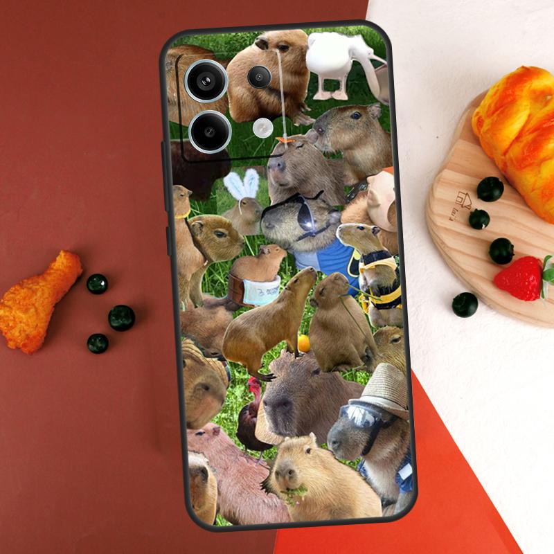Капибара милый Чехол Для Xiaomi Redmi Note 14 13 Pro 9 10 11 12 Pro 10S 11S 12S Redmi 14C 13C 10C 12C Чехол