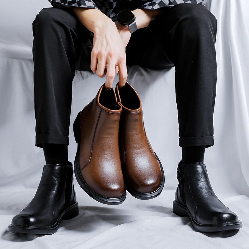 Martin boots men's middle gang spring and autumn 2025 new Chelsea boots British style men's leather boots 7303-R