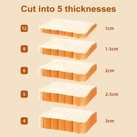 Yousheng Bread Slicer Adjustable Width Foldable Bread Slicing Tool Reusable Bread Cutting Guide for Homemade Bread Bagels Cakes