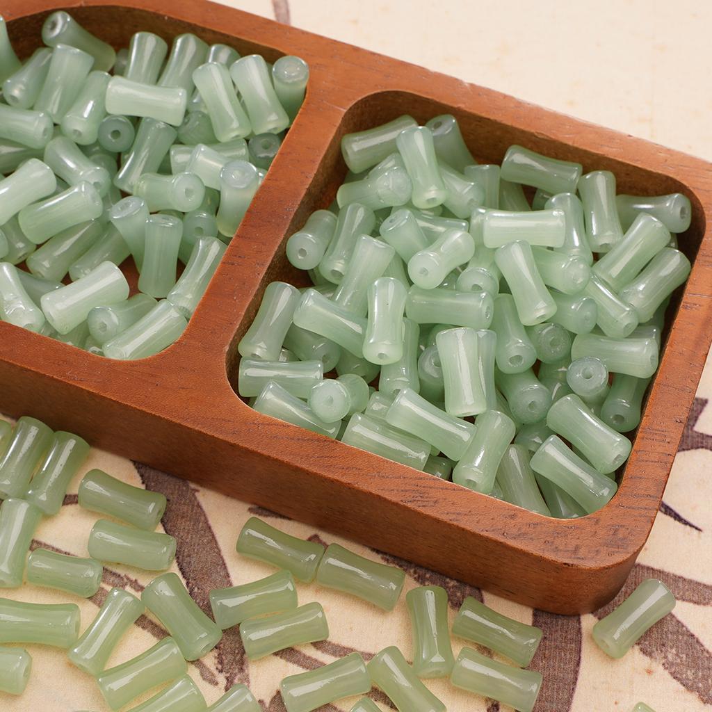 Стеклянные ореолы для окрашивания Бамбуковые бусины Бусины в старинном стиле Бусины ручной работы Аксессуары для бисера Глазурь Имитация нефрита Бусины Материалы