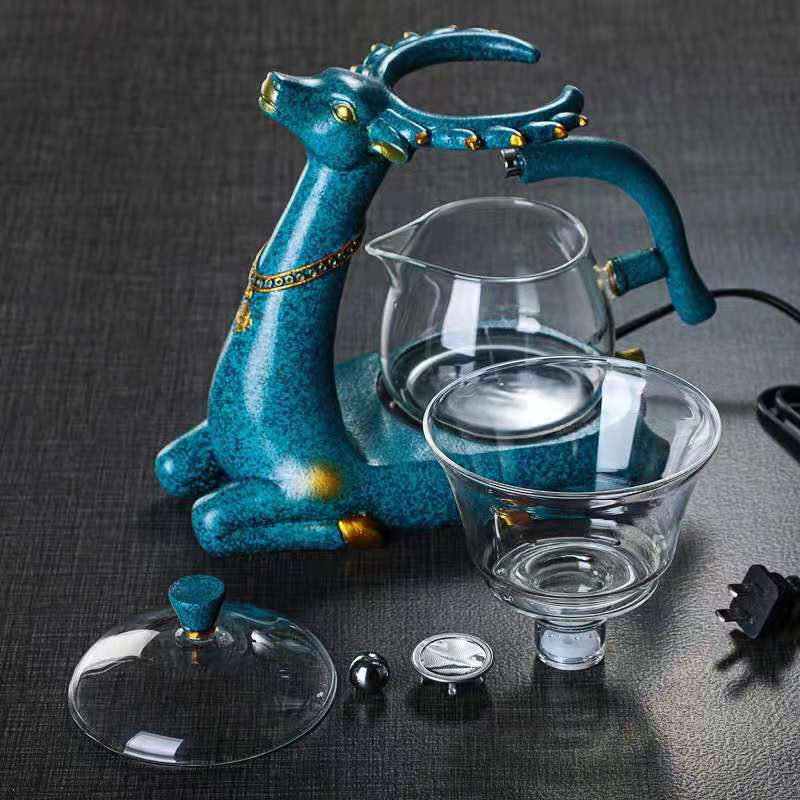 Автоматический стеклянный набор для заваривания чая в стиле кунг-фу, креативный чайник для заваривания чая, простой набор для заваривания чая