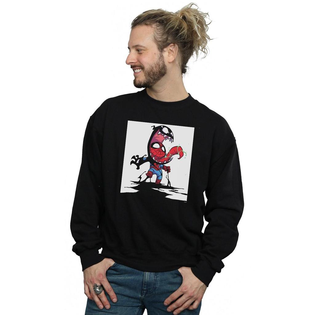 Marvel Mens Spider-Man Venom Cartoon Sweatshirt