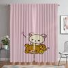 Кухонные шторы Rilakkuma 2 штуки Блэкаут шторы для комнаты 2 панели Домашние интерьерные шторы Перегородка Хэллоуин украшение