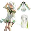 Genshin Impact Косплей Нахида Косплей Костюм с париком для детей Детский Сумале Ширакуса Джока Genshin Impact Косплей Нахида Косплей Кураханари Деви