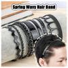 Уличные Нескользящие Аксессуары Весенняя Волнистая Повязка на Голову Унисекс Спортивный Обруч для Волос
