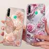 Clear Cover For Huawei Y7p 2020 Case Cute Cat Fashion Butterfly Funny Painted Casing ART-L29 ART-L28
