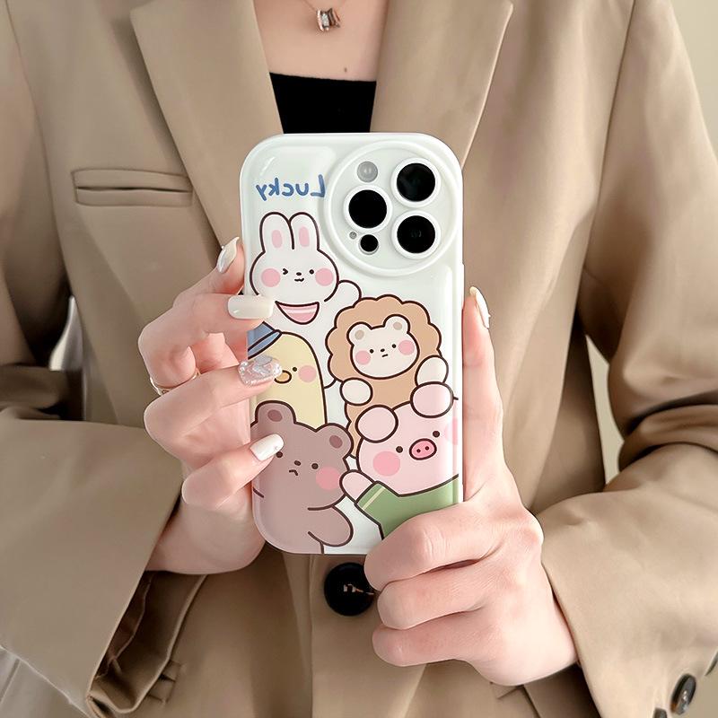 Zhitai Cartoon Air Cushion Phone Case for iPhone 15 and Oppo 11/12 Pro