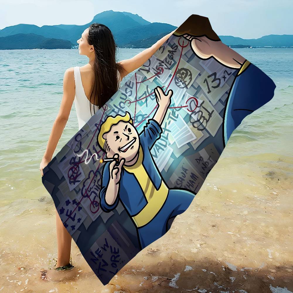 Game F-Fallouts Anime Microfiber Beach Towel Absorbent Quick dry Soft Yoga Swimming Resort Mountain Climbing Towel