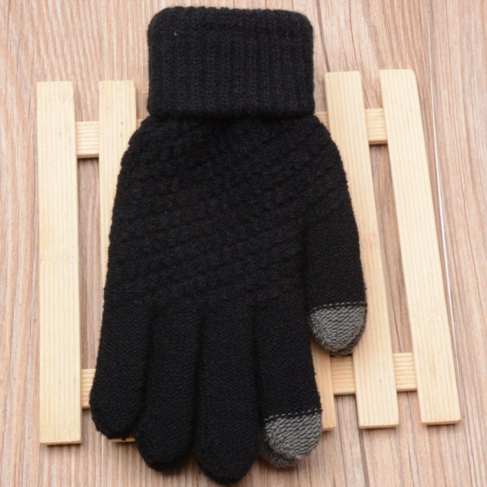 Женские и мужские теплые зимние перчатки для сенсорного экрана, эластичные, классические, для вождения, велоспорта, для активного отдыха, трикотажные, M U2M3