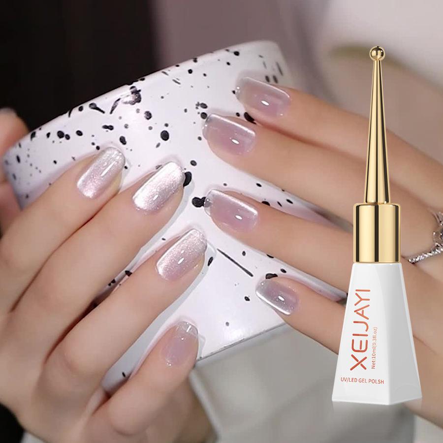 Магнитный гель-лак Aurora Crystal Cat Eye Gel Polish для ногтей, замачиваемый УФ-гель для ногтей