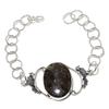 Natural Larvikite Stone Gemstone 925 Sterling Silver Bracelet 7-8" B0d83