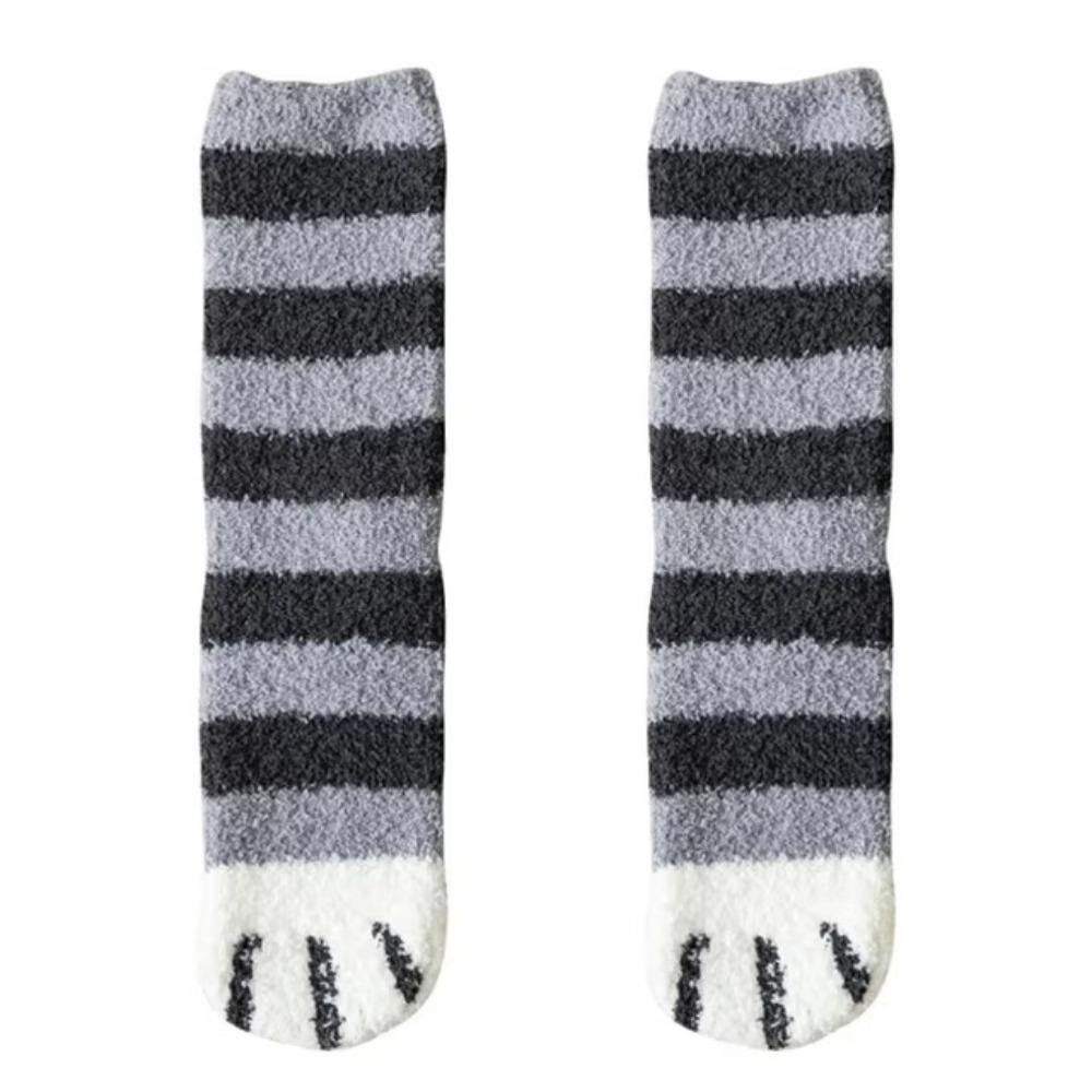 Middle Tube Coral Velvet Socks Thickened Sleep Socks  for Female Stay in the house