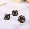 7pcs/lot Multi-sided Black Gold Dice Set Double-colors D4 D6 D8 D10 D% D12 D20 Polyhedral Dice for Entertainment Board Game Dice