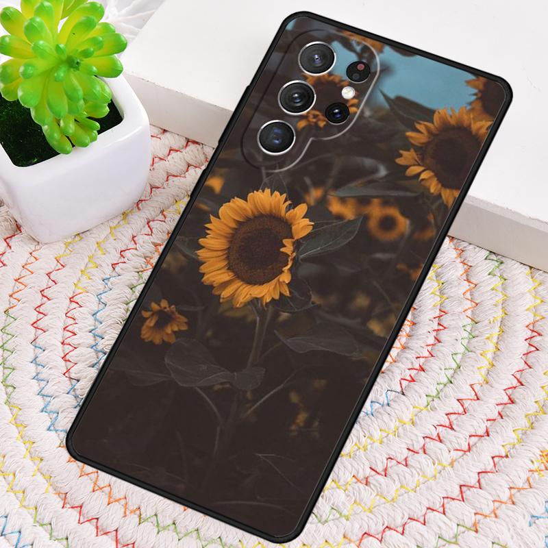 Летний чехол для телефона из ТПУ с подсолнухом для Samsung Galaxy note 10 pro S26 S25 S24 S23 S22 Ultra Plus S21 FE S20 Ударопрочный чехол
