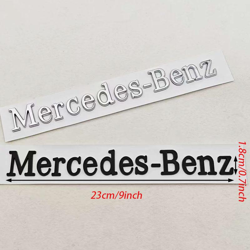 3D ABS Car Badge Rear Trunk Logo Mercedes-Benz Sticker Emblem Decoration For Mercedes Benz AMG W108 W124 W126 W140 W205 W201