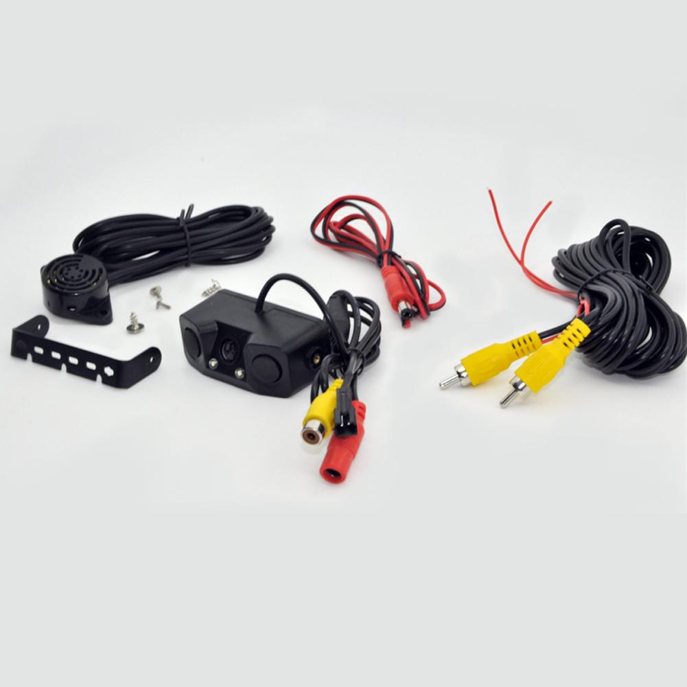 3 в 1 парковочная камера черные датчики реверсивный радар заднего вида автомобиля водонепроницаемая камера для системы парковки