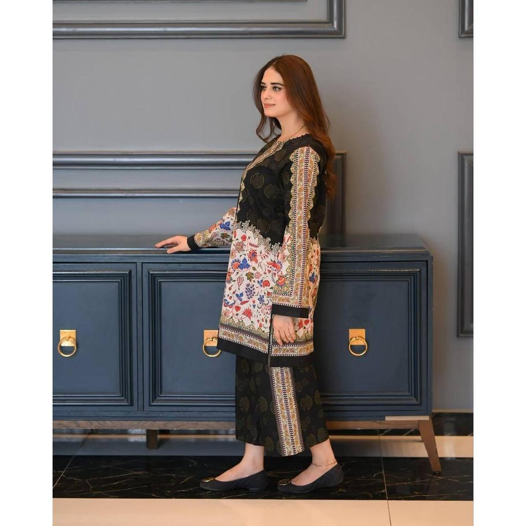 *Launching New Đěsigner Party Wear Look Pur Natural Crepe Top&plazzo Co-ords Set*