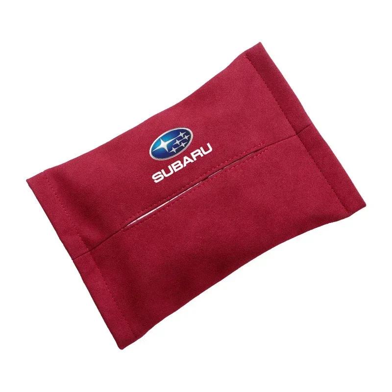 Suede Car Seat Back Hanging Paper Holder Armrest Box Tissue Bag for Subaru XV WRC WRX BRZ FORESTER IMPREZA LEGACY OUTBACK STI WW222
