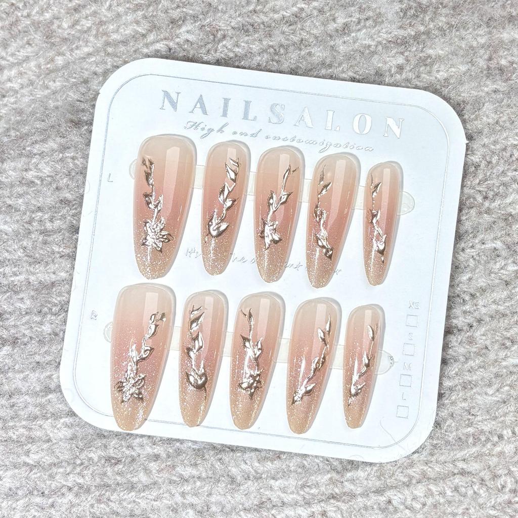 Nude Pink Long-Wear Nails: 2025 Gilded Whitening, Elegant Atmosphere