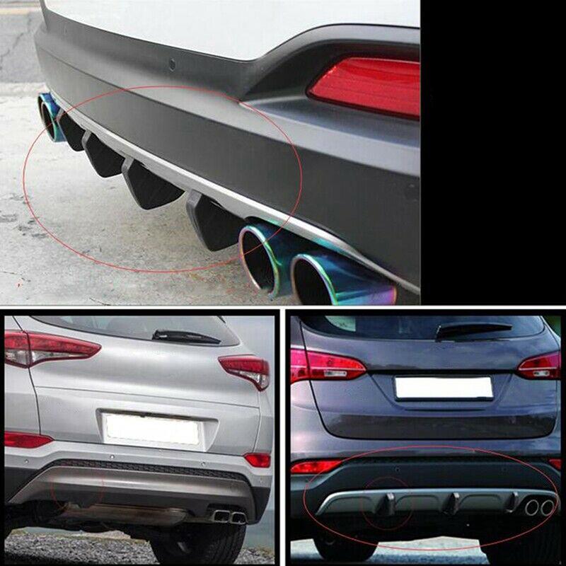 Универсальный автомобильный задний бампер Lip Diffuser Shark Fin 3 Wing Spoiler Car Back Bumpe