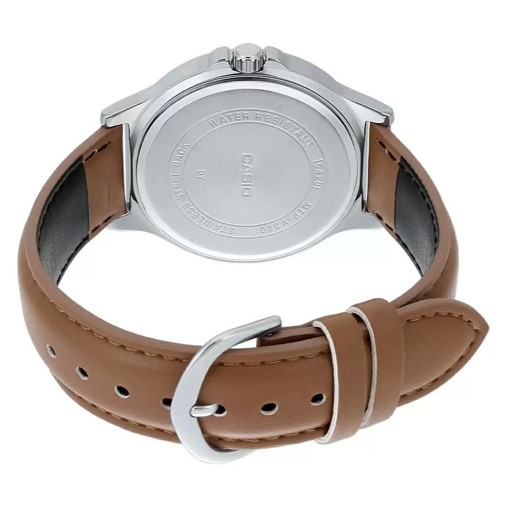 Мужские часы с коричневым ремешком и несколькими циферблатами, Brown Multi-Dial Men's Watch,  Casio