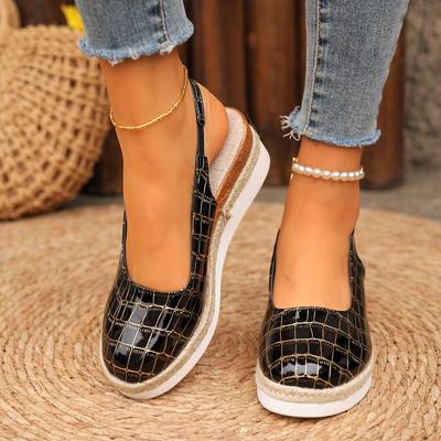 Новые летние женские босоножки на танкетке из искусственной кожи 2024 года, бохо, женские босоножки ручной работы, повседневные туфли на платформе Sandalias De Mujer