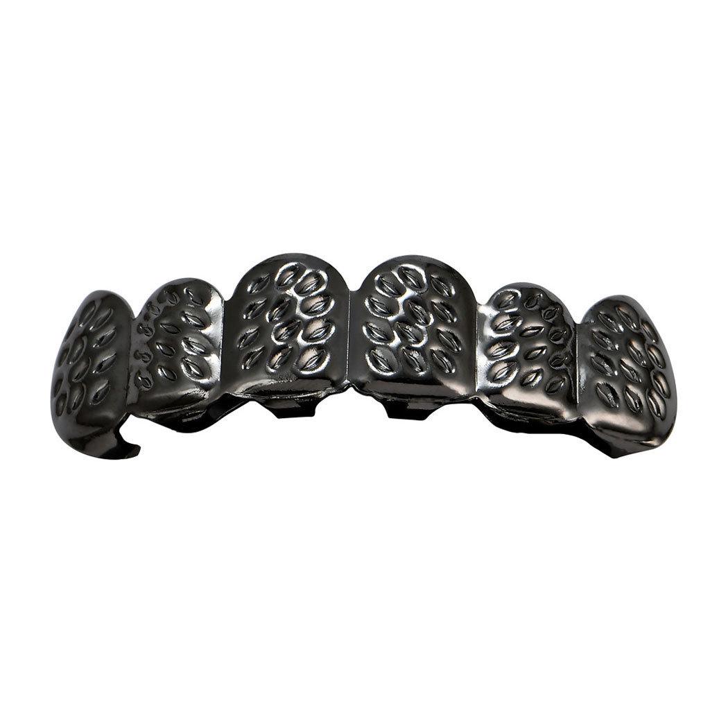Модные позолоченные Hip Hop Grillz с гравировкой - Реквизит для Хэллоуина