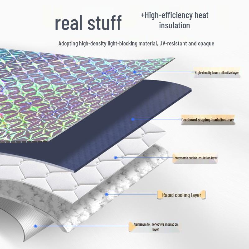 Laser Heat-Insulating Car Sunshade Visor for Windshield