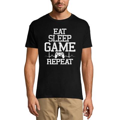 Мужская футболка Eat Sleep Game Repeat - Gaming Funny Quote - Подарок для геймеров