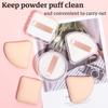 Пуховка с воздушной подушкой и футляром - Мягкая, толстая пуховка для макияжа для жидкой и пудровой основы, спонж-пуховка | Круглая, квадратная, треугольная, варианты 3 штуки