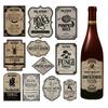 12 Sheets Halloween Wine Bottle Labels Beer Bottle Stickers Waterproof Potion Bottle Stickers Apothecary Decals