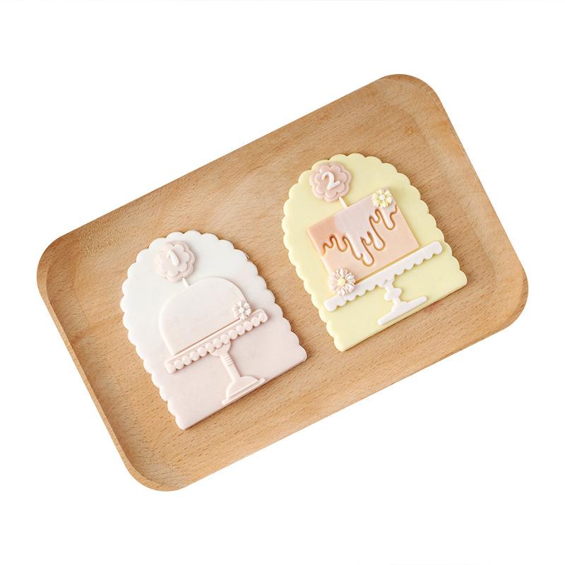 New Cartoon Cake Fondant Biscuit Mold Birthday Anniversary Wedding Party Dessert Cookie Pastry Flower Digital Decor Mold