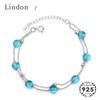 Женский браслет Lindon с серебрением, круглые ювелирные украшения, подарки на вечеринку