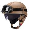 Vintage-Style Open Face Motorcycle Helmet Adults Unisex ABS Half With 3C Certification