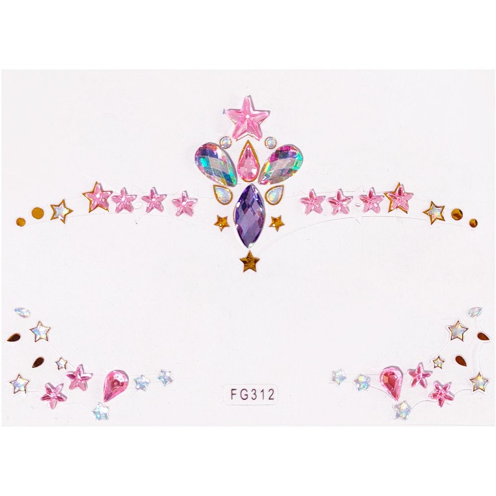 Наклейки для бровей Лицо Тело Цветные Стразы Временная Татуировка Шармы для Нейл-Арта Наклейки Тату для Лица