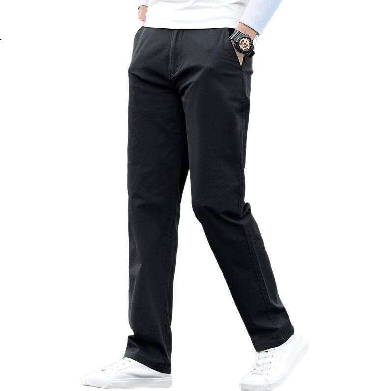 RED DRAGONFLY Men's Summer Casual Cotton Business Straight Slim Fit Stretch Khaki Pants 32