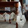 Soft Glass Transparent Dining Rectangular Tablecloth Pvc Waterproof Birthday Coffee Table Cover Party Embroidery Lace Decoration