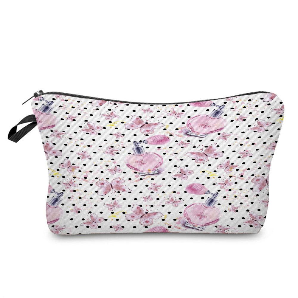 Women Butterfly Print Cosmetic Bag Toiletries Organize Travel Storage Case 6706