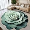 Floral Plush Floor Mat Non-Slip Absorbent Floor Rug 3D Realistic Flower Pattern Carpet for Kitchen Bathroom Living Room