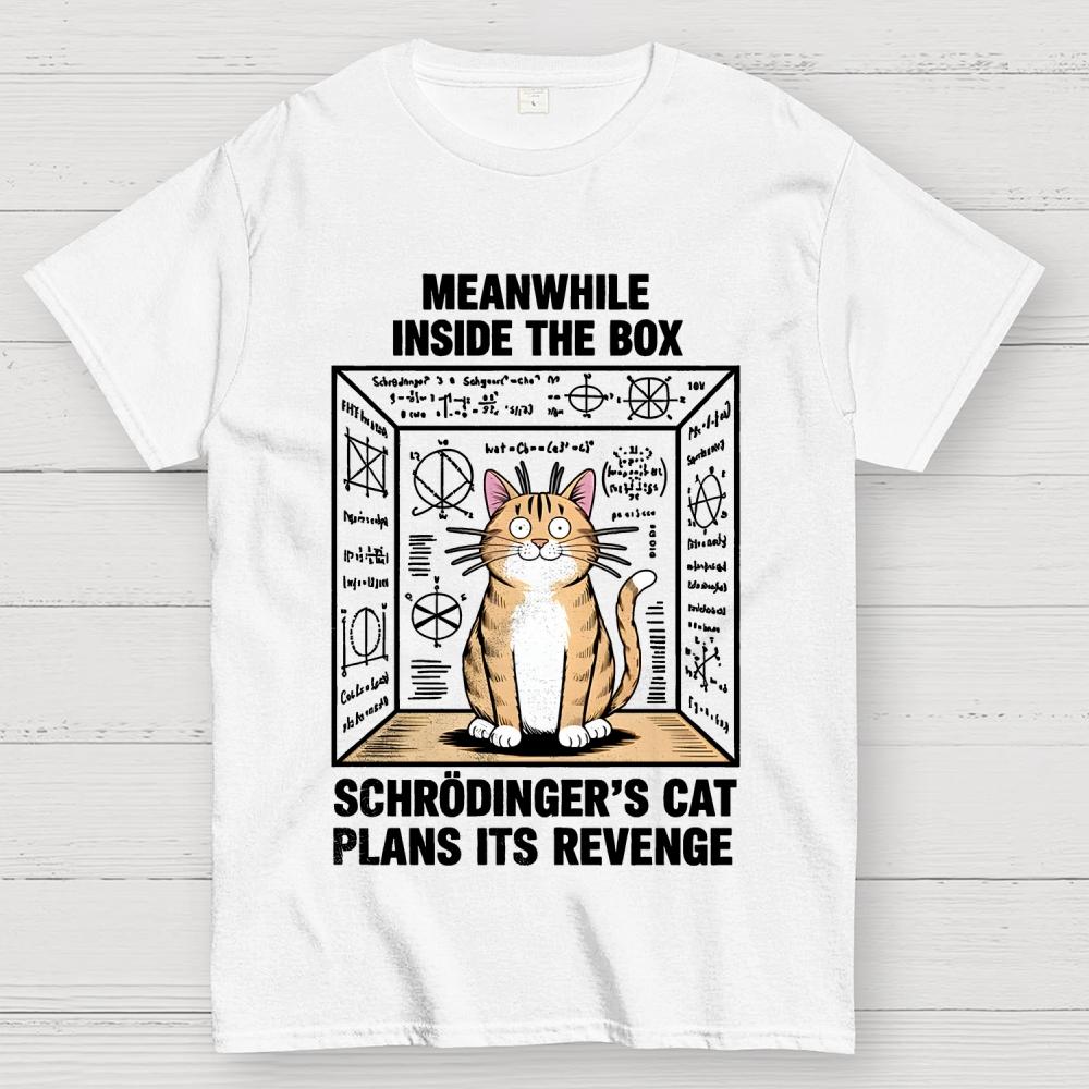 Schrodinger's Cat Escape Plan Cotton Summer Casual Cool Loose T-Shirt