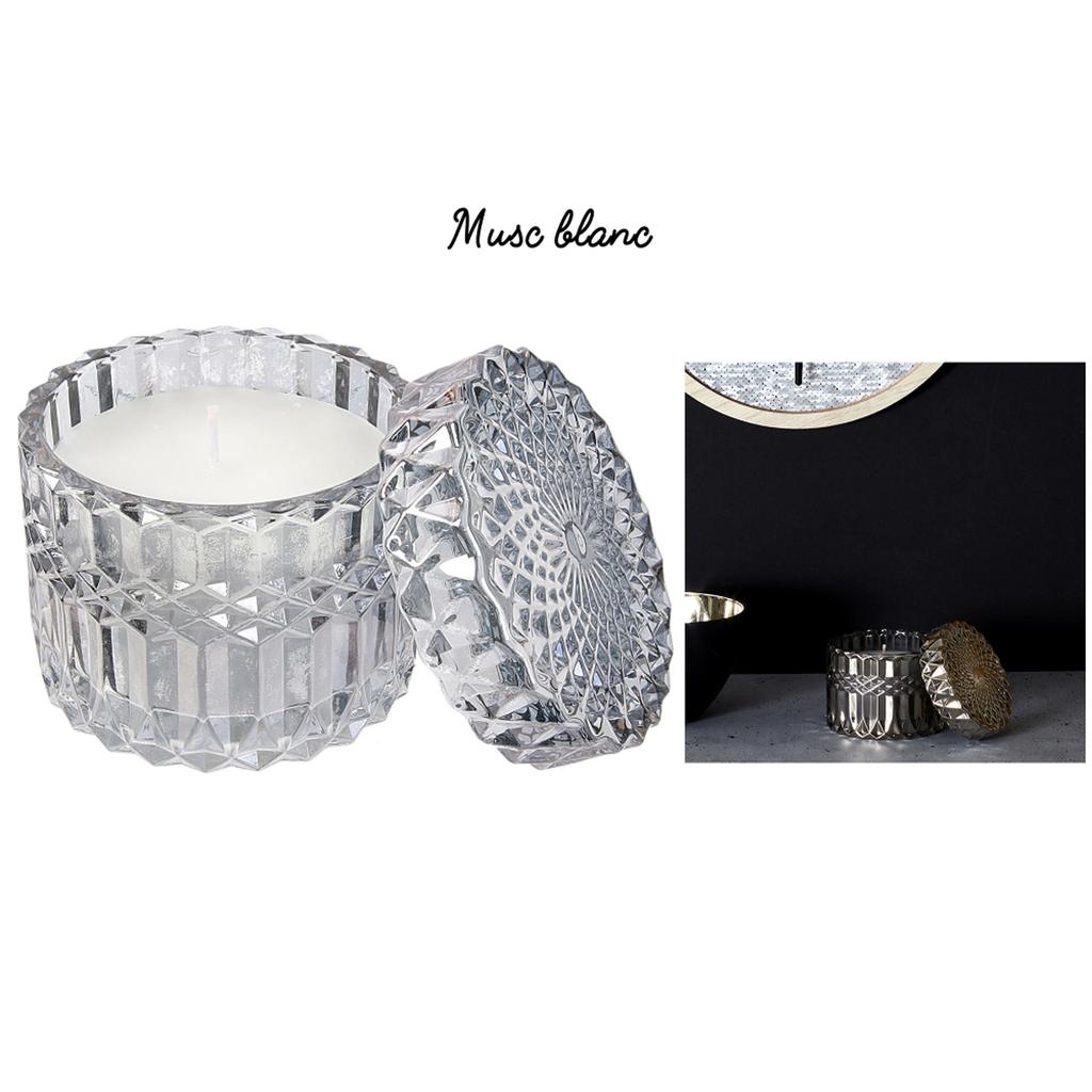 Les Trésors De Lily [A2300] - Ароматическая свеча серая 'Scarlett' (Verre) - 9x9см (белый мускус)