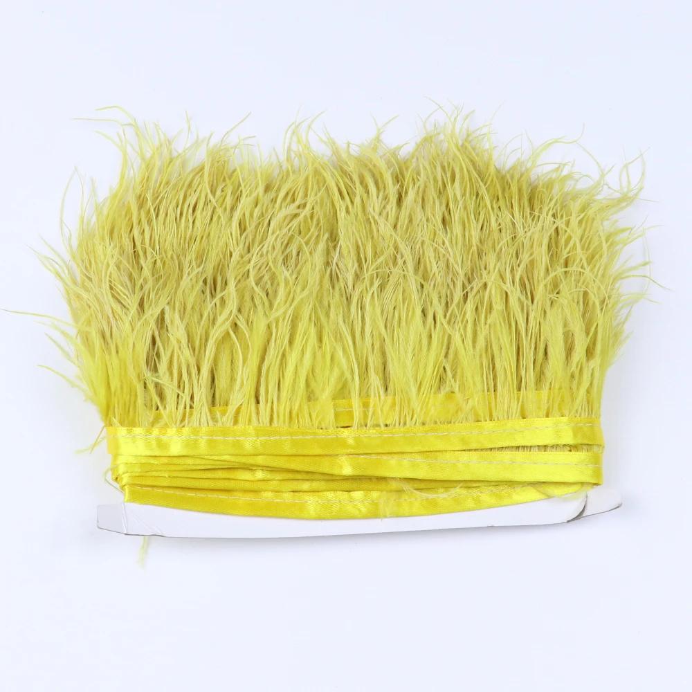 Перо1 метр Натуральные страусиные перья Отделка Лента 6-15 см для Юбки DIY Одежды Черный Белый Страусиные перья Свадебное Украшение