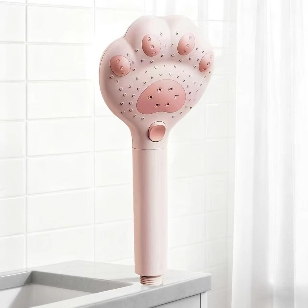 3-Mode Spray Cat Paw Shower Head Adjustable Spray Cat Paw Design Rain Shower Head Filter Faucet Water Saving Shower Head