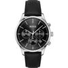 Мужские кварцевые часы Avery Black Black Leather 1514211