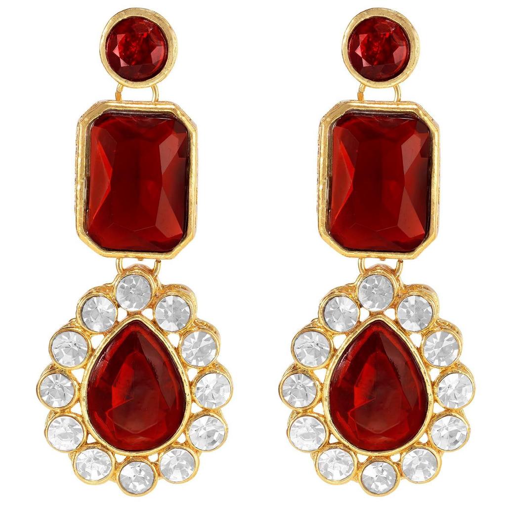 Кристальное колье из искусственного жемчуга Кундан и набор украшений Подарок для женщин