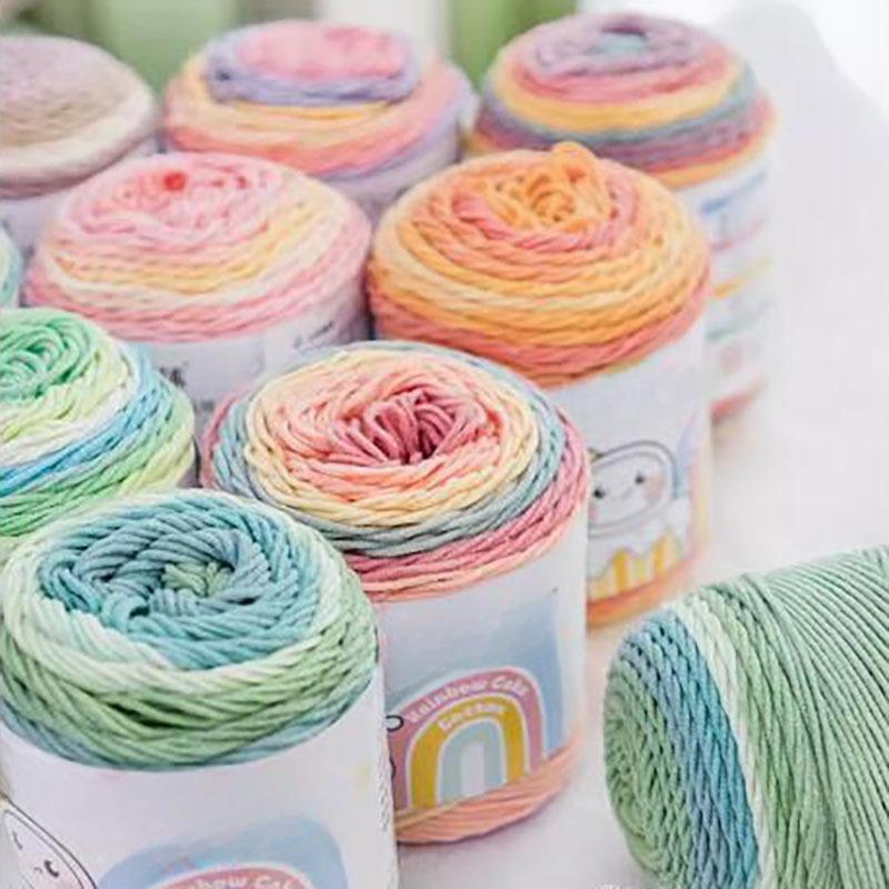 6pcs Gradient Chunky Yarn for Cushions Acrylic Yarn Bundle (600g) - Extra Thick Multicolor Ombre Crochet Yarn for Pillow Covers DIY Knitting Projects
