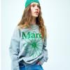 [Mardi mercredi] Толстовка Flowermardi_grey Зеленый