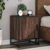 VidaXL Bedside Tables 2 Pcs Brown Oak Engineered Wood and Metal, Bedside Furniture, Side Table, Bed Cabinet, 848718