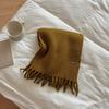 2024 New Mixed Cashmere Thick Cashmere High-end Solid Color Scarf for Women In Winter